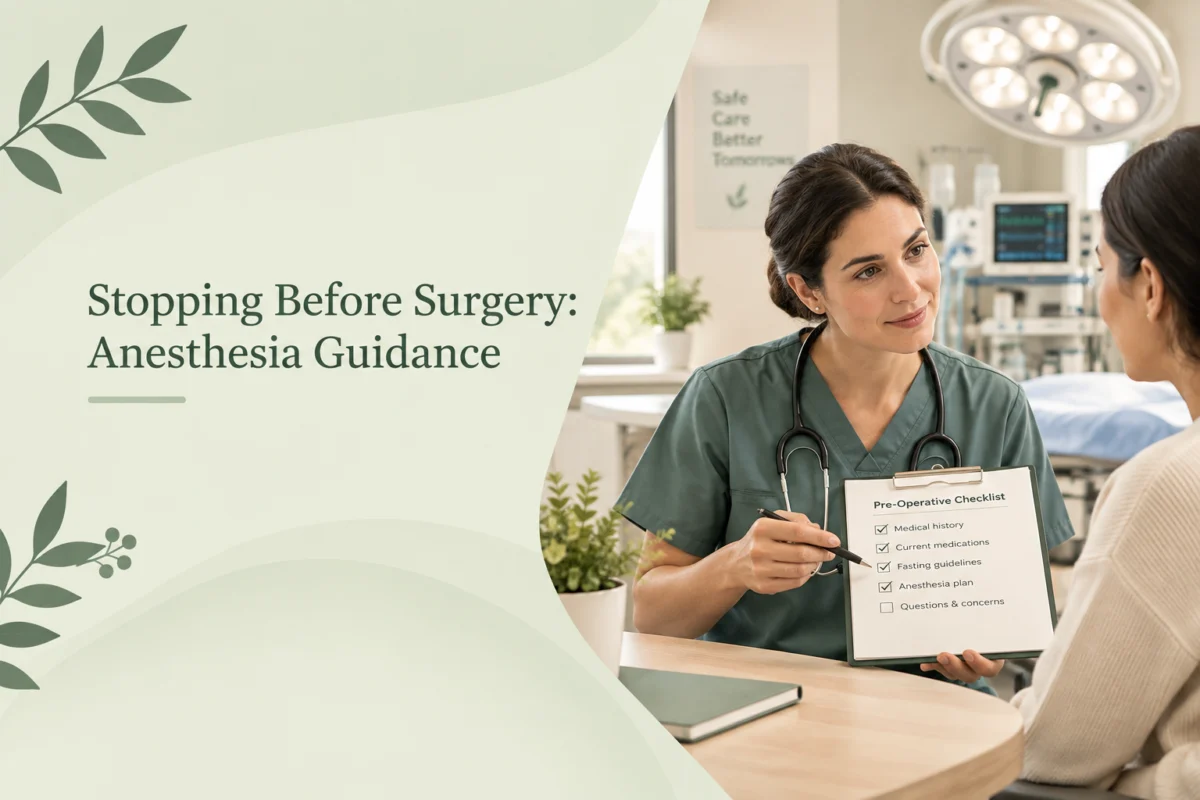 Stopping Before Surgery Anesthesia Guidance